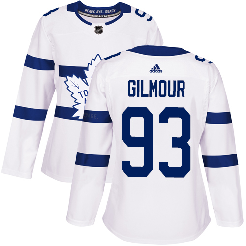 Adidas Maple Leafs #93 Doug Gilmour White Authentic 2018 Stadium Series Women's Stitched NHL Jersey